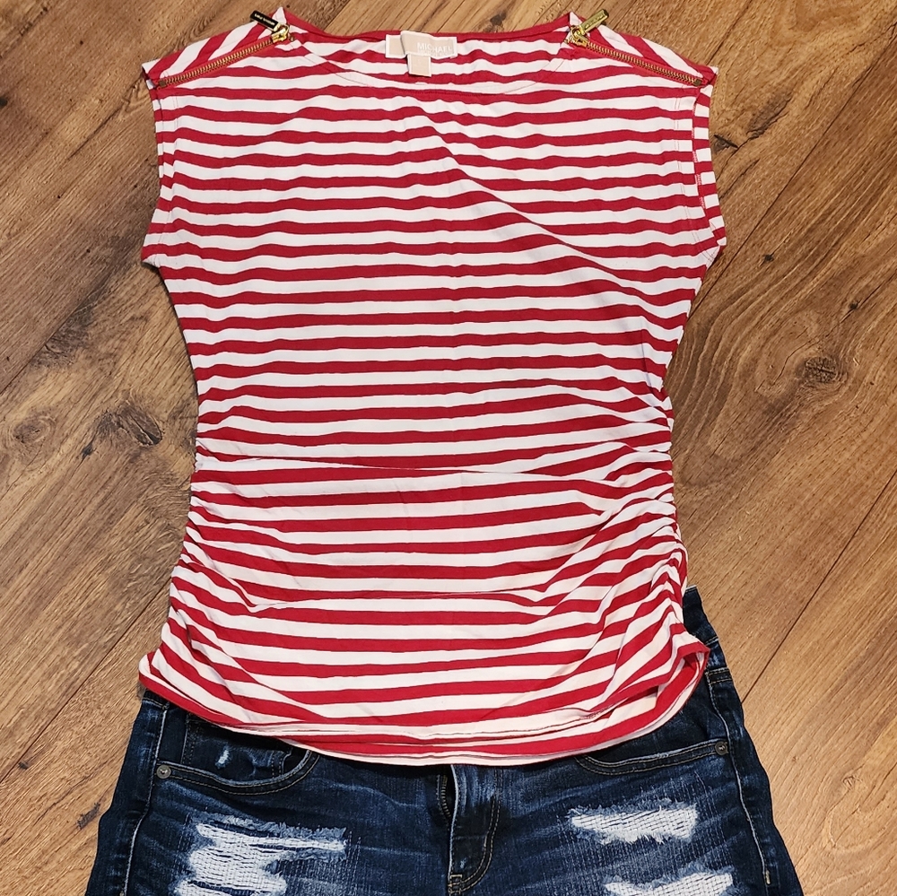 Michael Kors zipper accent shirt